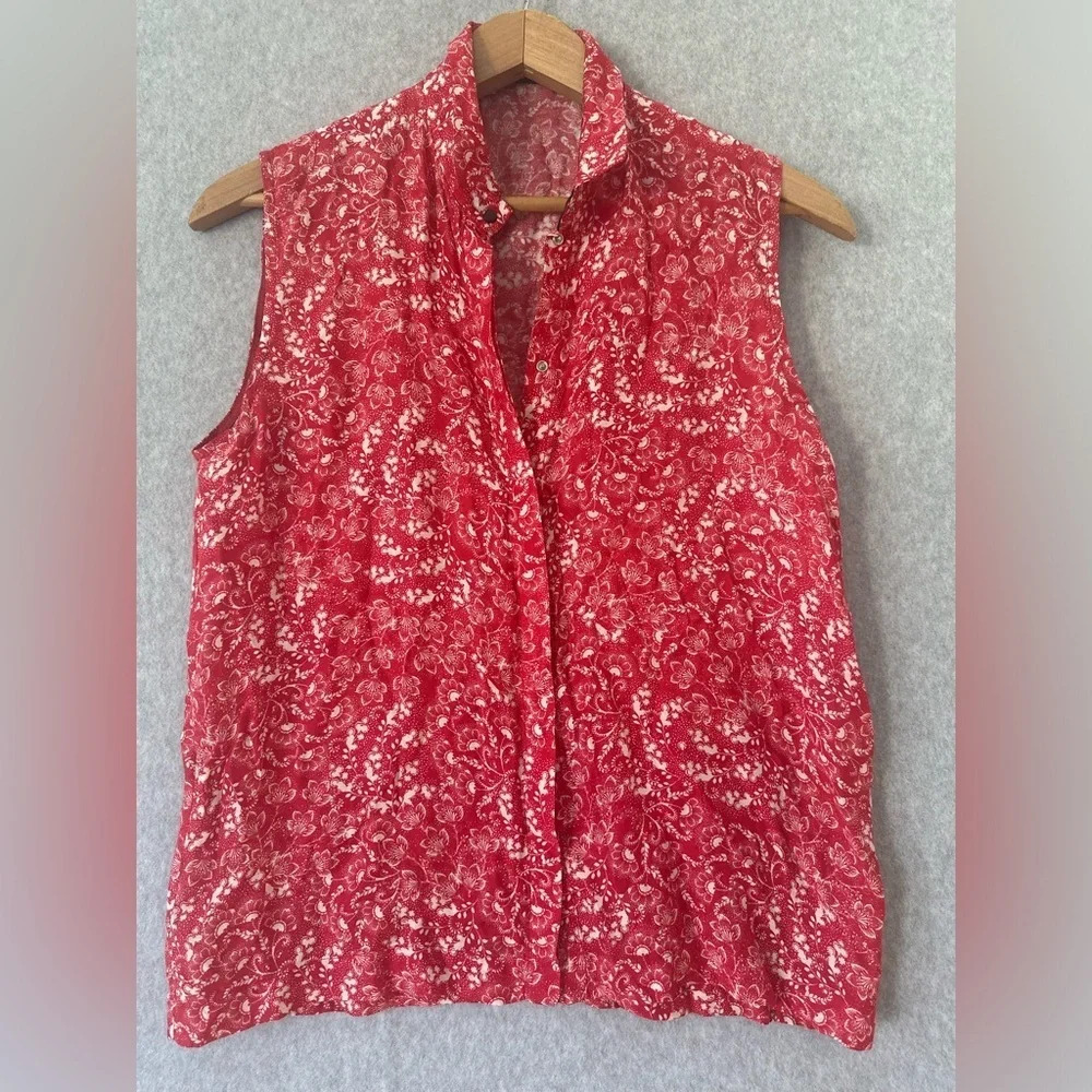 Anthropologie ROSEanna Paris Lightweight Floral Sleeveless Shirt EU 34 Us 2 2787